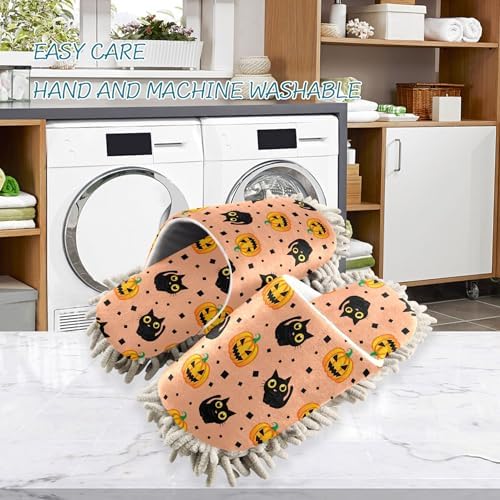 Burbuja Black Cats Mop Slippers for Wet and Dry Cleaning