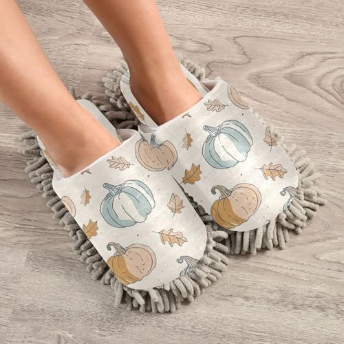 Zhirexin Thanksgiving Cleaning Slippers with Microfiber Mop Pads 1