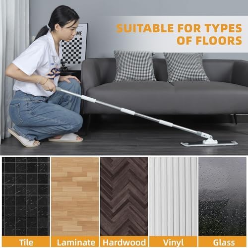 LJGG 236 Inch Microfiber Floor Mop with 4 Washable Pads