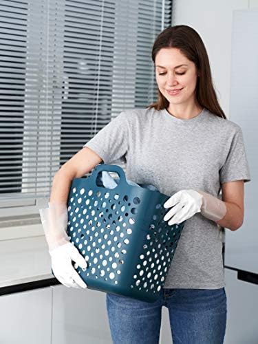 LANON 3 Pairs Skin-Friendly Cleaning Gloves Non-Slip Reusable Brilliant White Medium 1