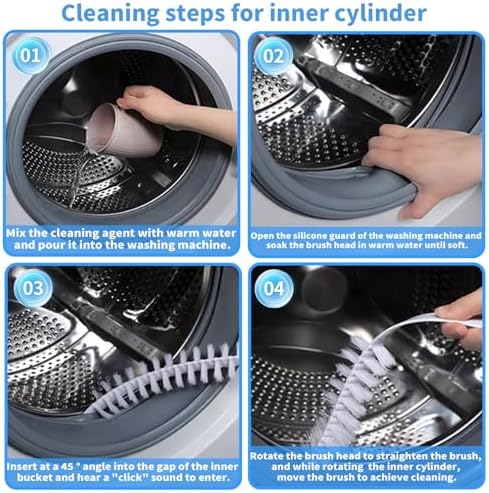LIFCIUSO 7-Piece Washing Machine Cleaning Brush Set