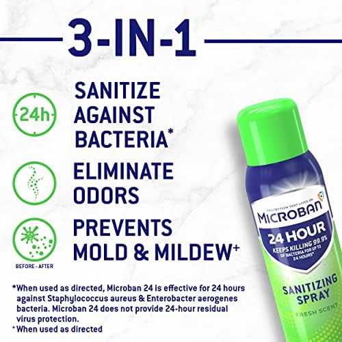 Microban Disinfectant Spray 24-Hour Protection 2 Count 15oz Each