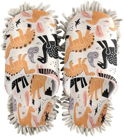 Bulletgxll Colorful Dinosaurs Cleaning Slippers