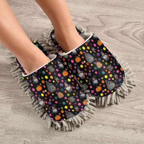 Burbuja Halloween Polka Dots Dust Mop Slippers