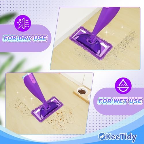 KeeTidy Reusable Mop Pads for Swiffer Wet Jet 5 Pack