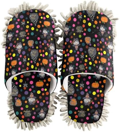 Burbuja Halloween Polka Dots Dust Mop Slippers