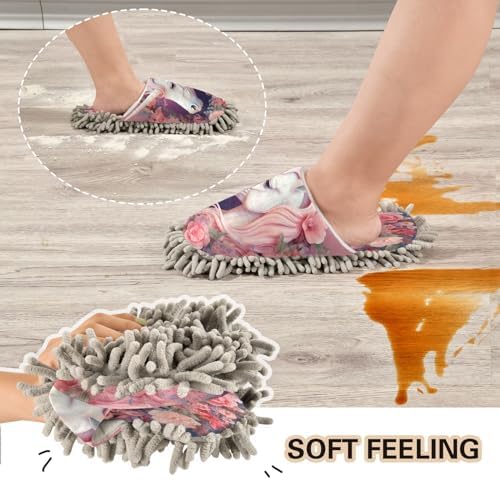 Zhirexin Microfiber Mop Slippers for Home Cleaning
