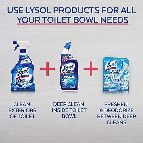 Lysol Toilet Bowl Cleaner with Lime and Rust Remover 24 Fl Oz Pack of 2