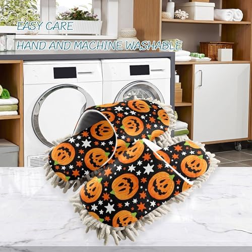 Burbuja Jack O Lantern Mop Slippers for Women Men