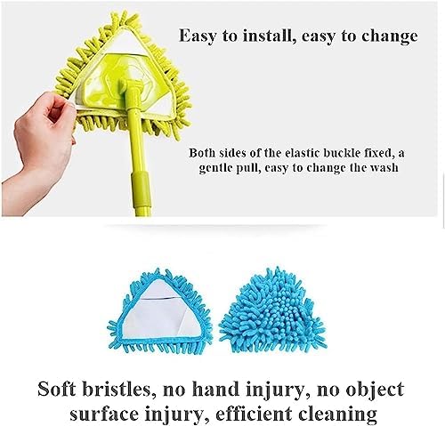 MAXBECK 180 Rotatable Adjustable Triangle Mop - Wet Dry Cleaning