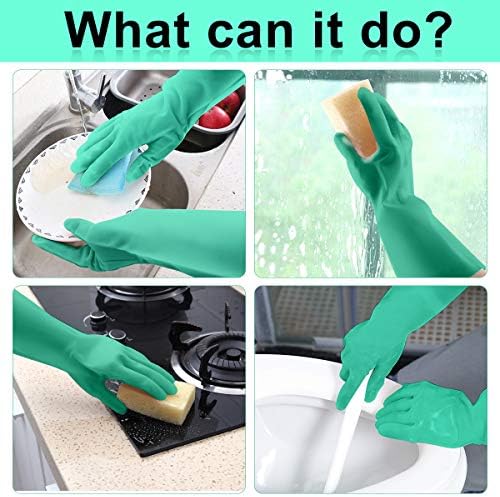 GAYISIC Reusable Latex-Free Dishwashing Gloves 2 Pairs