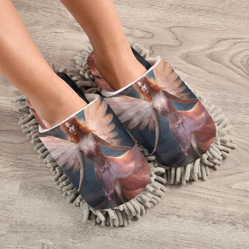 Zhirexin Microfiber Mop Slippers for Men Women