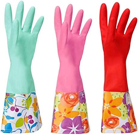 Aixingyun Dishwashing Rubber Gloves 3 Pairs 1