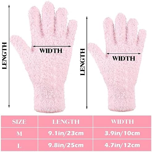 Bencailor 6 Pairs Microfiber Dusting Gloves - Fresh Colors Large Size