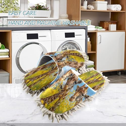 Zhirexin Mop Slippers for Men Women Super Soft Cleaning Shoes