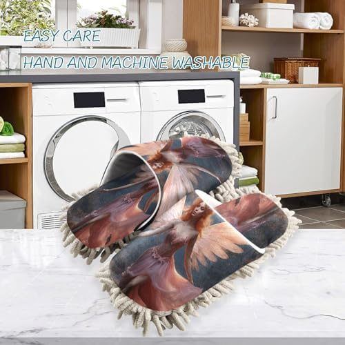 Zhirexin Microfiber Mop Slippers for Men Women