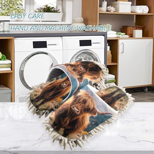 Zhirexin Mop Slippers with Microfiber Dusting Pad for House Cleaning