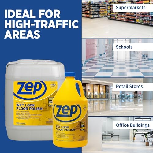 Zep Wet Look Floor Polish - 1 Gallon Case of 2