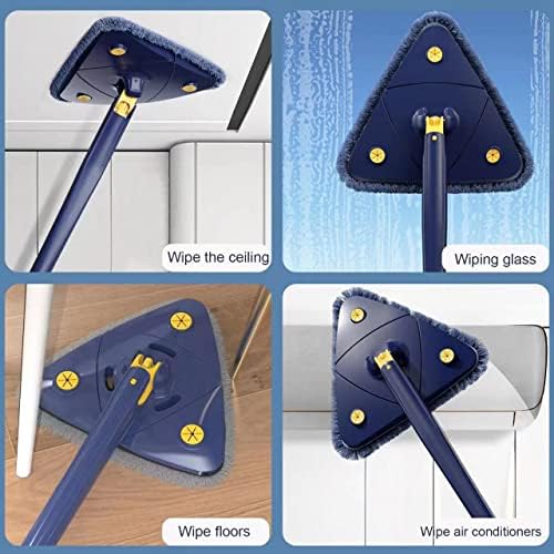 360 Degree Rotatable Adjustable Wall Mop with Automatic Water Squeezing