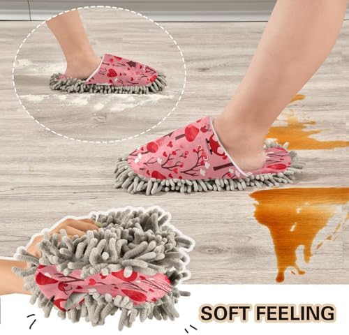 Bulletgxll Valentines Day Gnomes Mopping Slippers