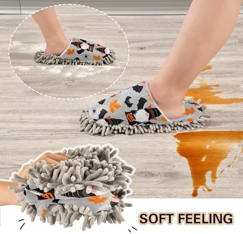 Burbuja Mop Slippers for Women Men Absorbent Microfiber Dust Mop Shoes Washable 5-8