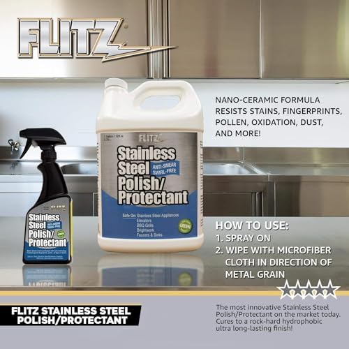 Flitz Stainless Steel Polish Protectant - 16oz USA Made