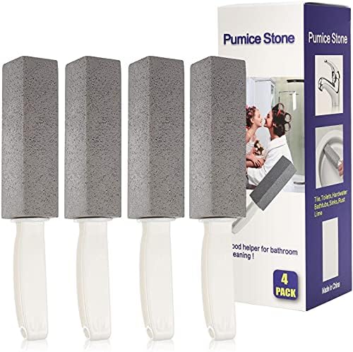 Nonley Pumice Stone Toilet Bowl Cleaner with Handle - 4 Pack