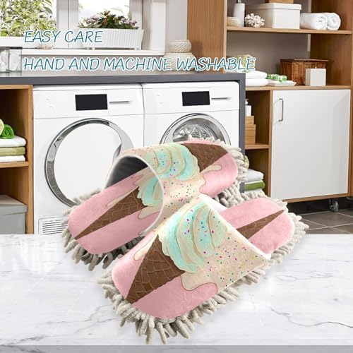 Zhirexin Soft Microfiber Mop Slippers for Home Cleaning