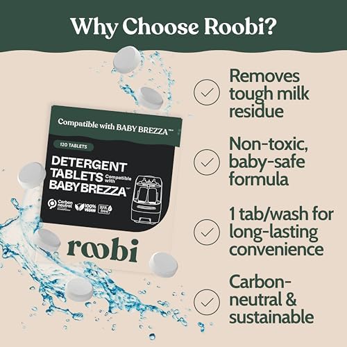 Roobi Detergent Tablets for Baby Brezza Bottle Washer Pro 1