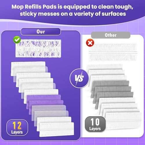25 Pack Power Mop Pad Refills for Swiffer Multi-Surface Mop