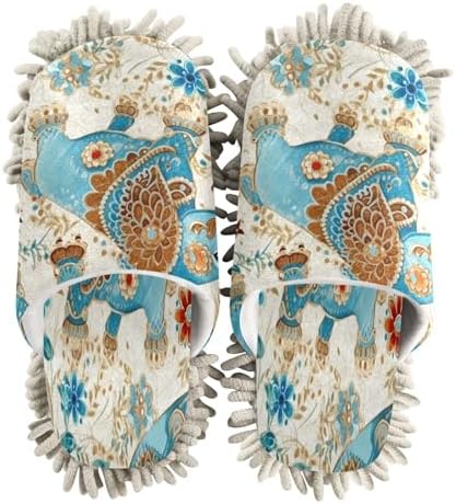 Zhirexin Mandala Textured Cleaning Mop Slippers