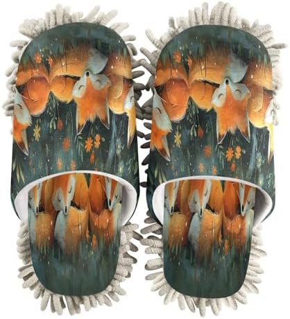 Zhirexin Cartoon Cute Fox Mopping Slippers