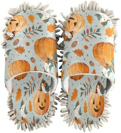 Zhirexin Thanksgiving Cleaning Slippers with Microfiber Mop Pads