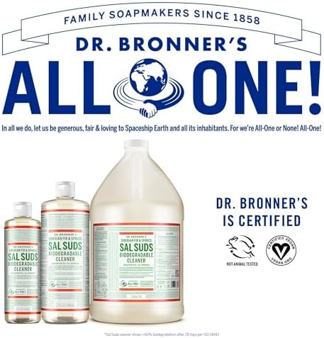 Dr Bronners Sal Suds Biodegradable Cleaner 32 oz 1