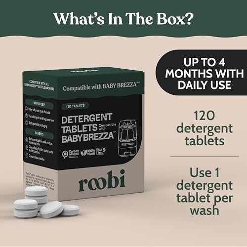 Roobi Detergent Tablets for Baby Brezza Bottle Washer Pro 1