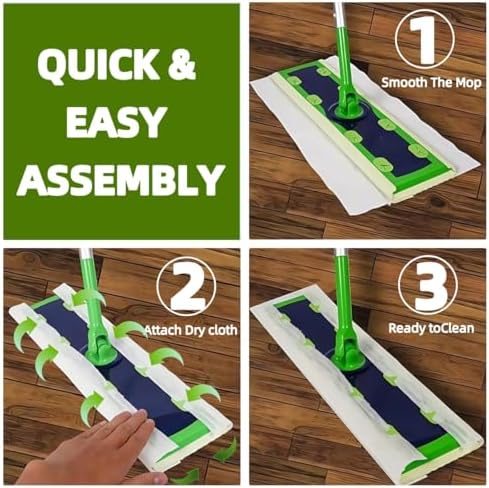 SUZZYVINE XL Dry Mop Pads 80 Count Nonwoven Floor Wipes