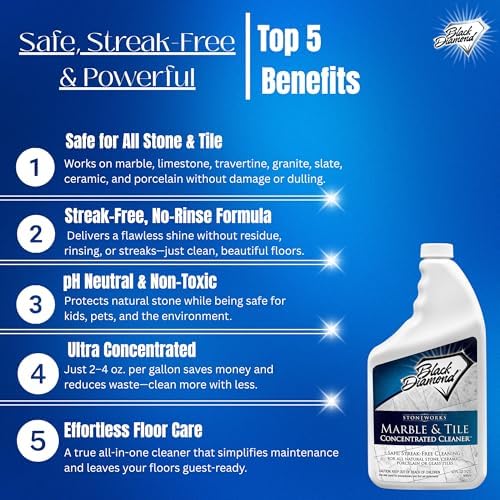 Black Diamond Marble Tile Floor Cleaner - 1 Quart