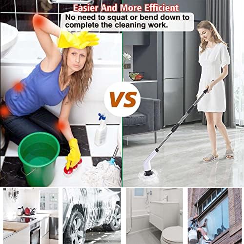 MGLSDeet Cordless Electric Spin Scrubber with 7 Brush Heads
