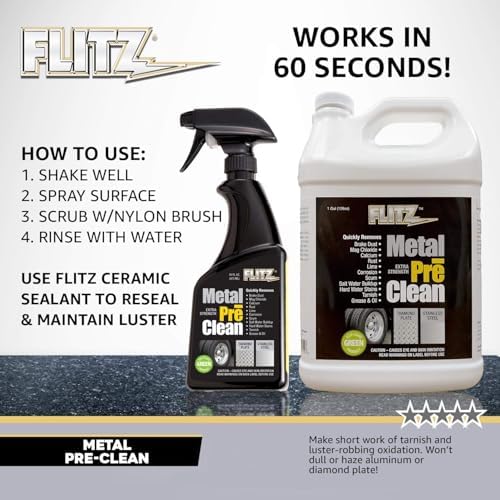 Flitz Metal Pre-Clean 1 Gallon - USA-Made Stainless Steel Cleaner