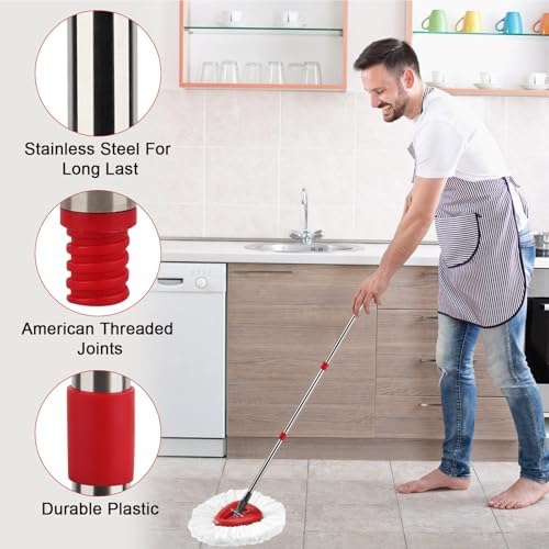 Sgizoku Spin Mop Head Refill Replacement Pads