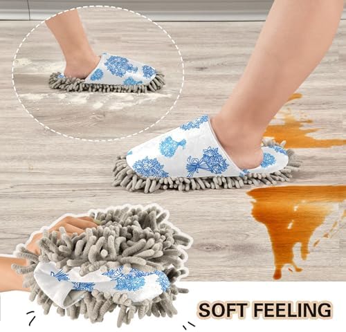 Burbuja Mop Slippers with Microfiber Sole for Home Cleaning 1