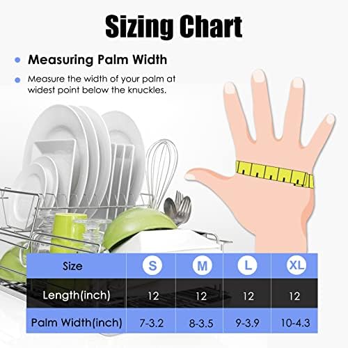 IUCGE Reusable Rubber Dishwashing Gloves 2 Pair