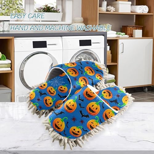 Burbuja Pumpkins Mop Slippers with Expressions for Home Cleaning