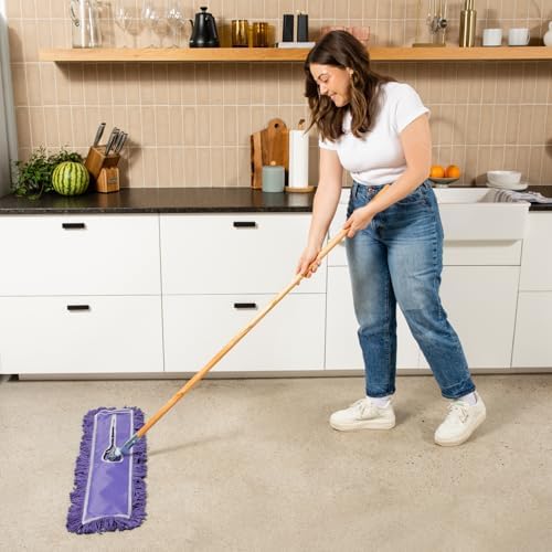 Tidy Tools 36 Inch Purple Commercial Dust Mop Floor Sweeper