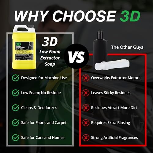 3D Extractor Carpet Cleaner Shampoo 1 Gallon