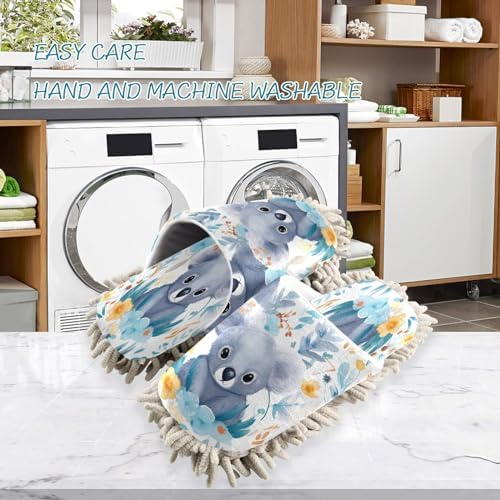 Bulletgxll Mop Slippers with Microfiber Pads - L