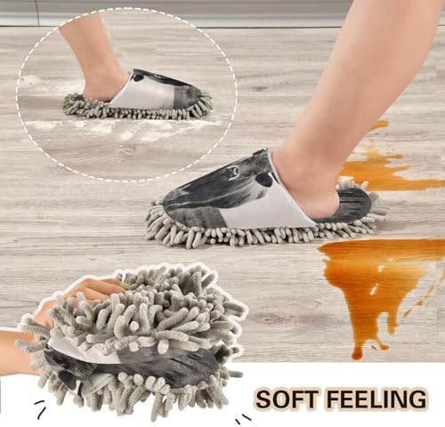 Zhirexin Premium Microfiber Mop Slippers for House Cleaning