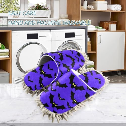Burbuja Cartoon Bats Mop Slippers for Home Cleaning