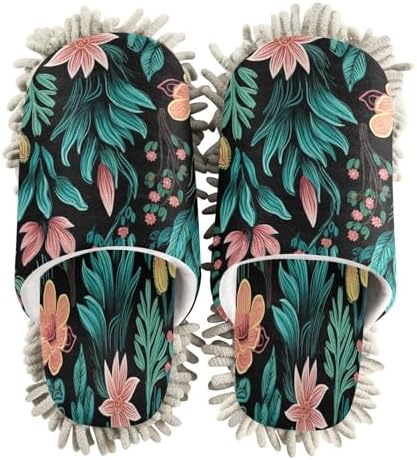 Zhirexin Comfort Cleaning Slippers with Microfiber Mop Pads