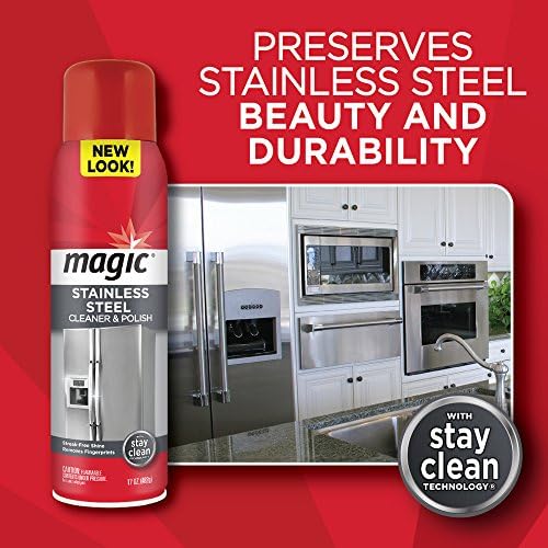 Magic Stainless Steel Cleaner 17 Ounce - Stay Clean Tech for Appliances